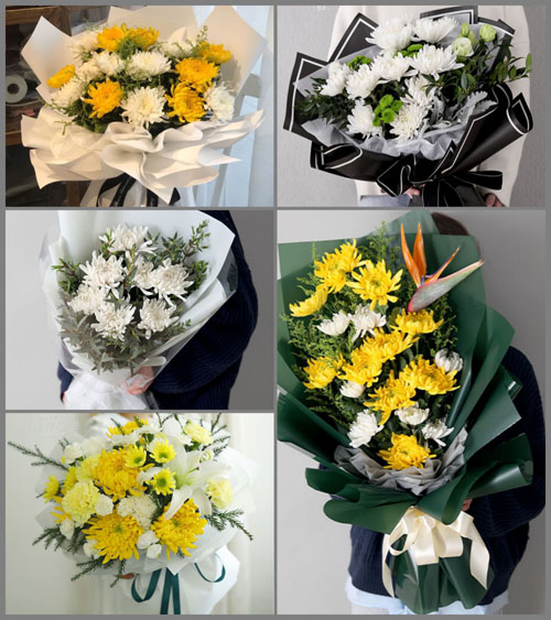 山东莱芜莱城区苗山镇南峪村白事花束代送